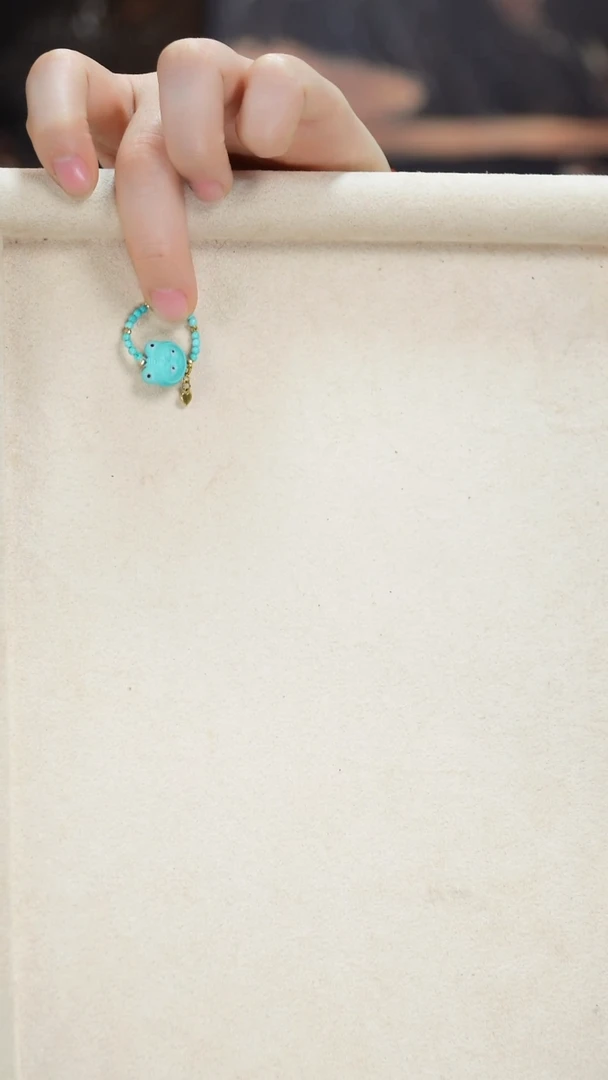 未镶嵌绿松石戒指天然绿松戒指