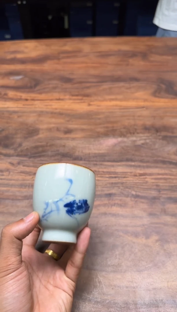 茶壶紫砂万*刘钦莹 铁胎汝釉螃蟹手握杯