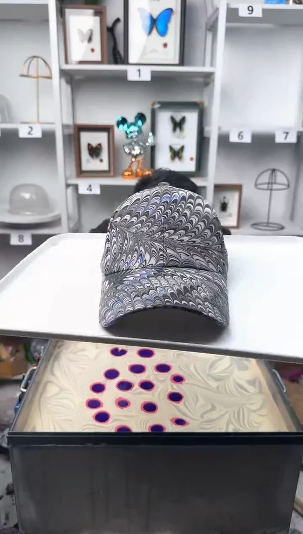 纯棉成人款盘龙纹水拓帽
