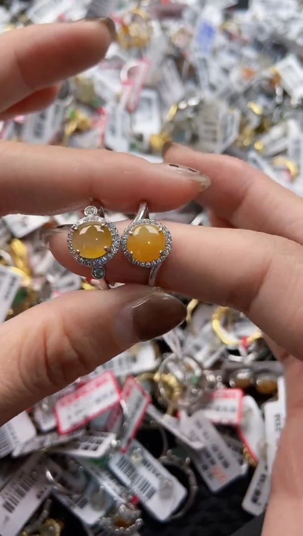 翡翠戒指银S925镶嵌888------8