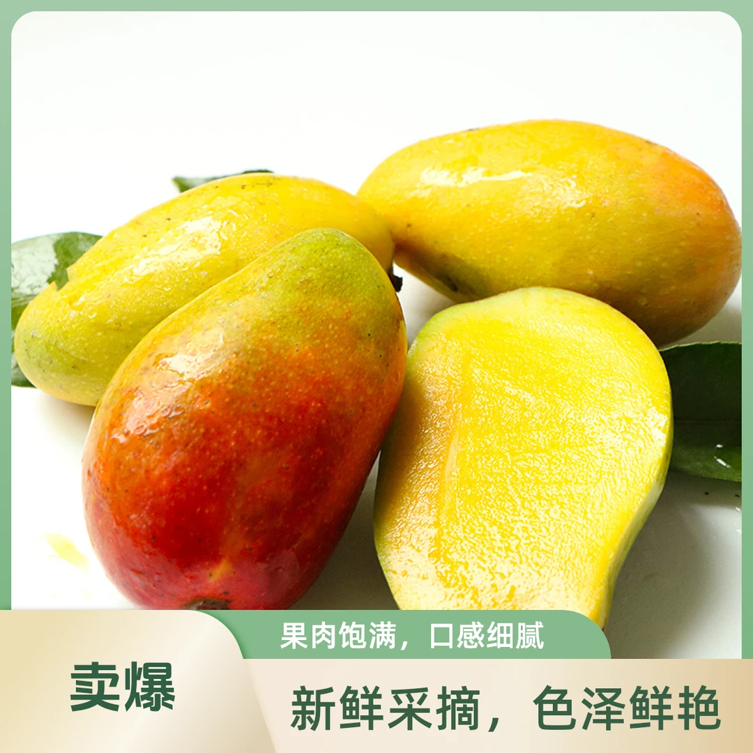 菜鸟农业 广西贵妃芒 青芒发货 到手需催熟 单果100g+ 新鲜水果