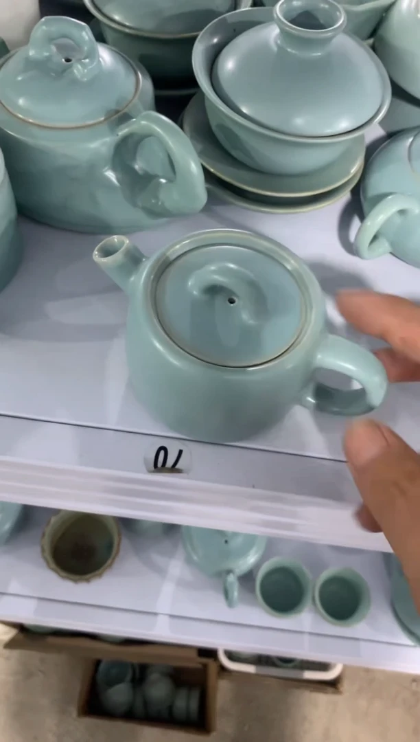 【新粉福利】汝窑茶壶盖碗茶杯主人杯微矿点