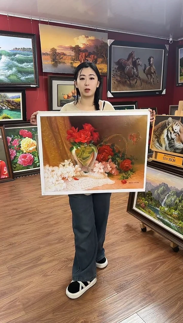 油画【52号】约50*70cm丨朝鲜原创纯手绘孤品油画丨顺丰包邮