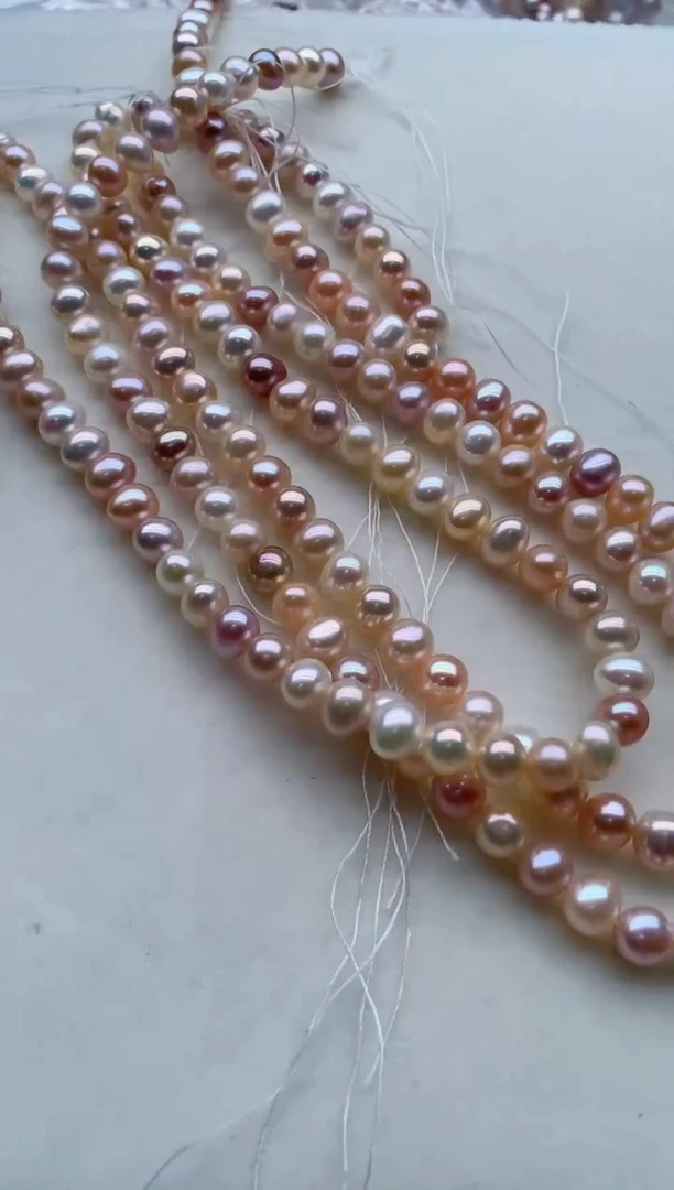 未镶嵌淡水珍珠裸珠无扣头多样性发其一，非无暇