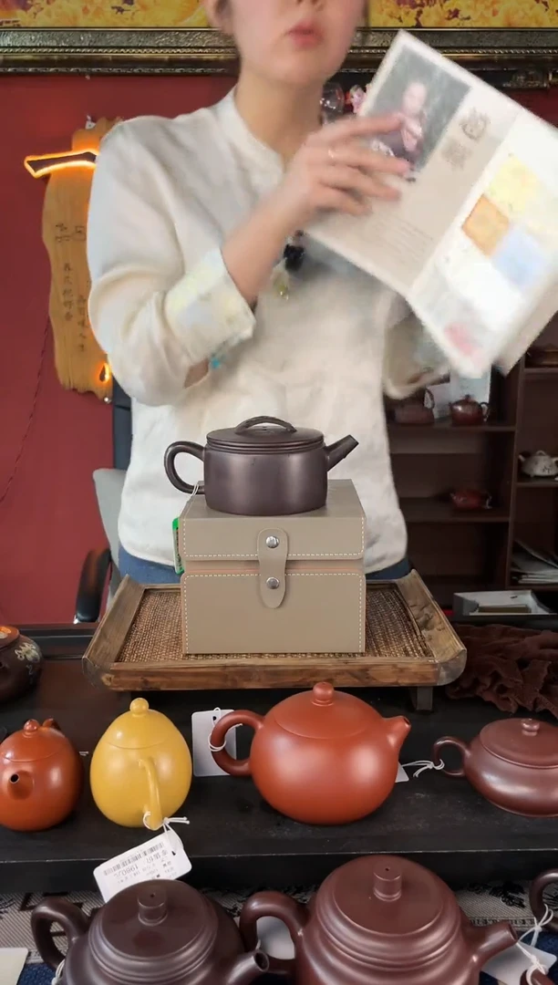 【闪购商品】紫砂茶壶大品光器大口汉瓦 2007赤龙血砂 赵晖