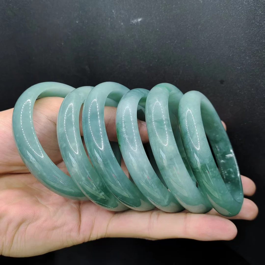 【老三珠宝】翡翠宽条手镯SY07【多样性发其一】圈口52-64mm