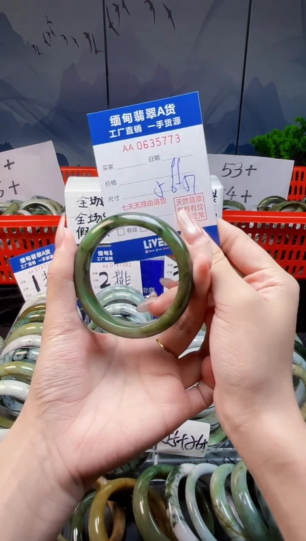 未镶嵌手镯翡翠天然翡翠A货5773