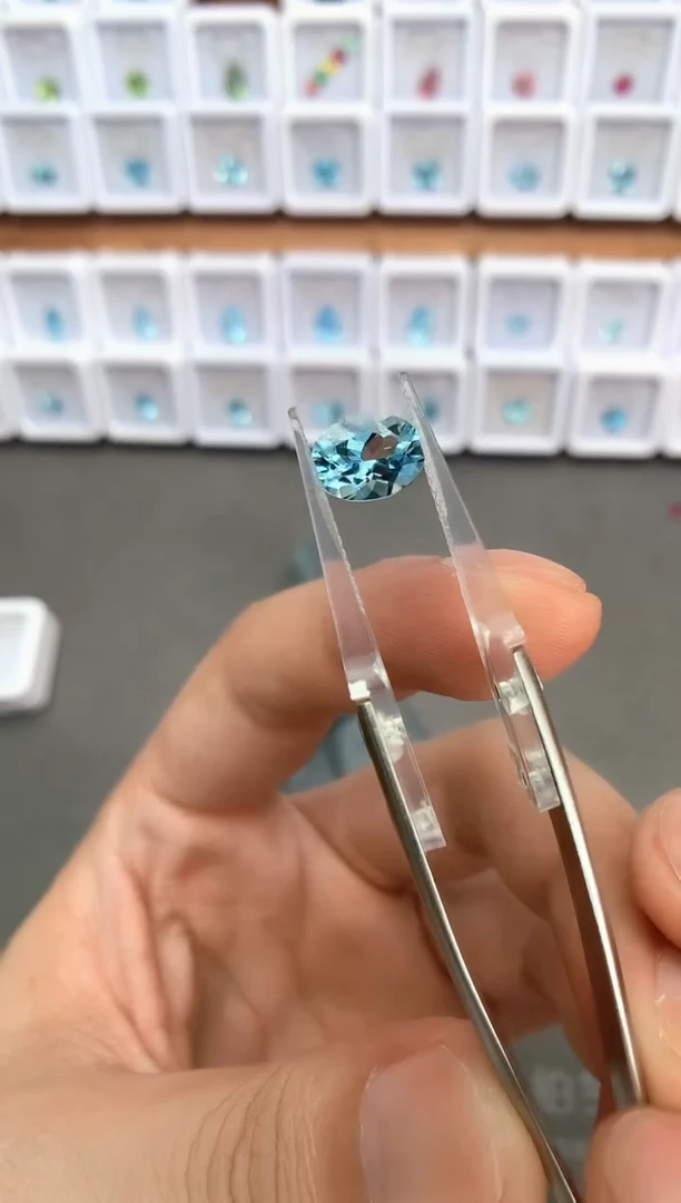 定制海蓝宝石裸石未镶嵌1.75ct 圣玛 01050