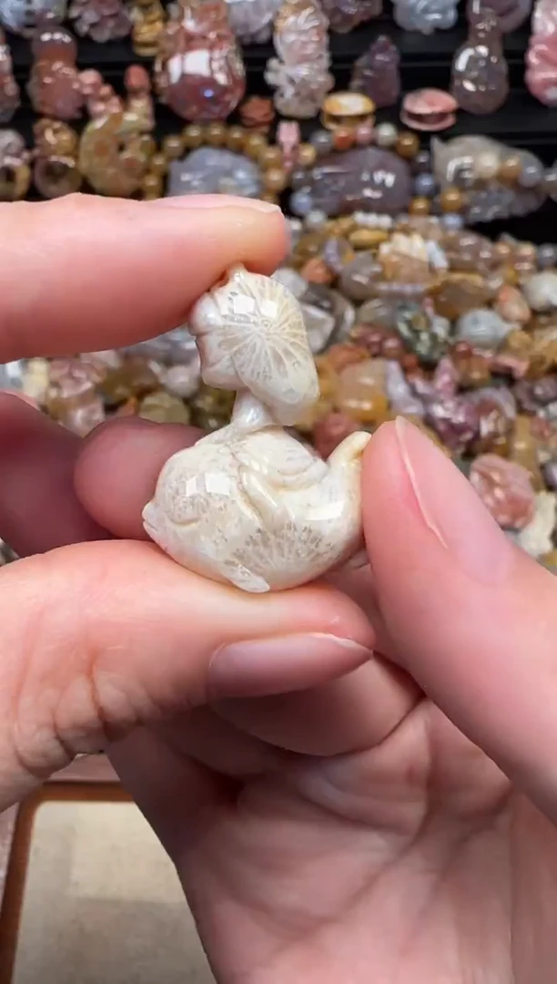 颈饰未镶嵌硅化珊瑚（珊瑚玉）501