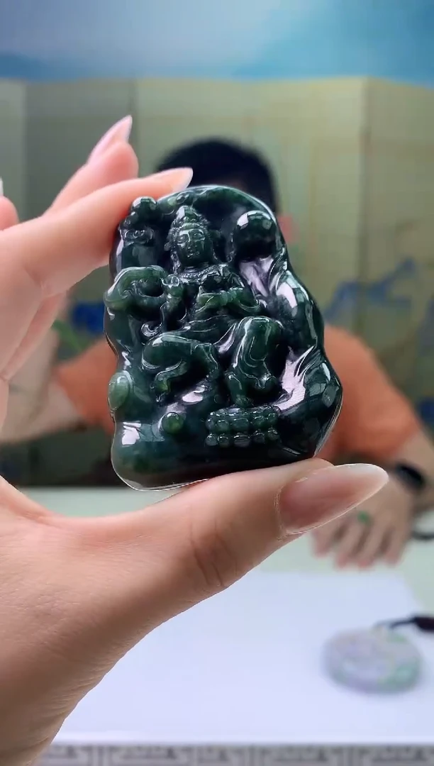 定制翡翠未镶嵌1502ss-毛货挂件95