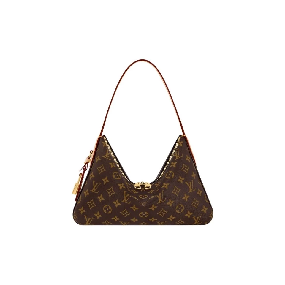 未使用 LouisVuitton/路易威登 slouchy PM五金配件拉链帆布
