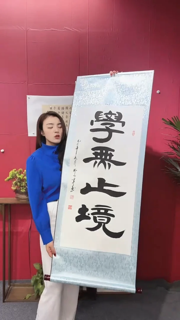 书法学无止境 郑老师  画轴