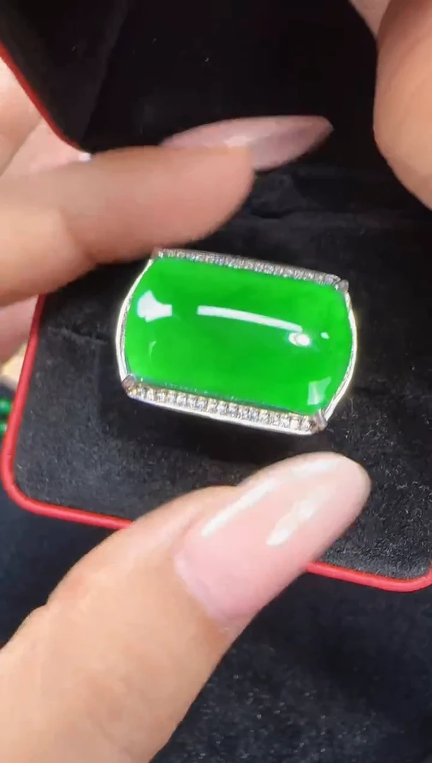 未镶嵌定制翡翠翡翠戒指85