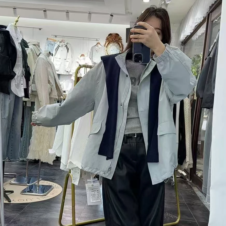 2025春季新款韩范宽松欧货披肩设计感学生减龄外套上衣洋气网红款