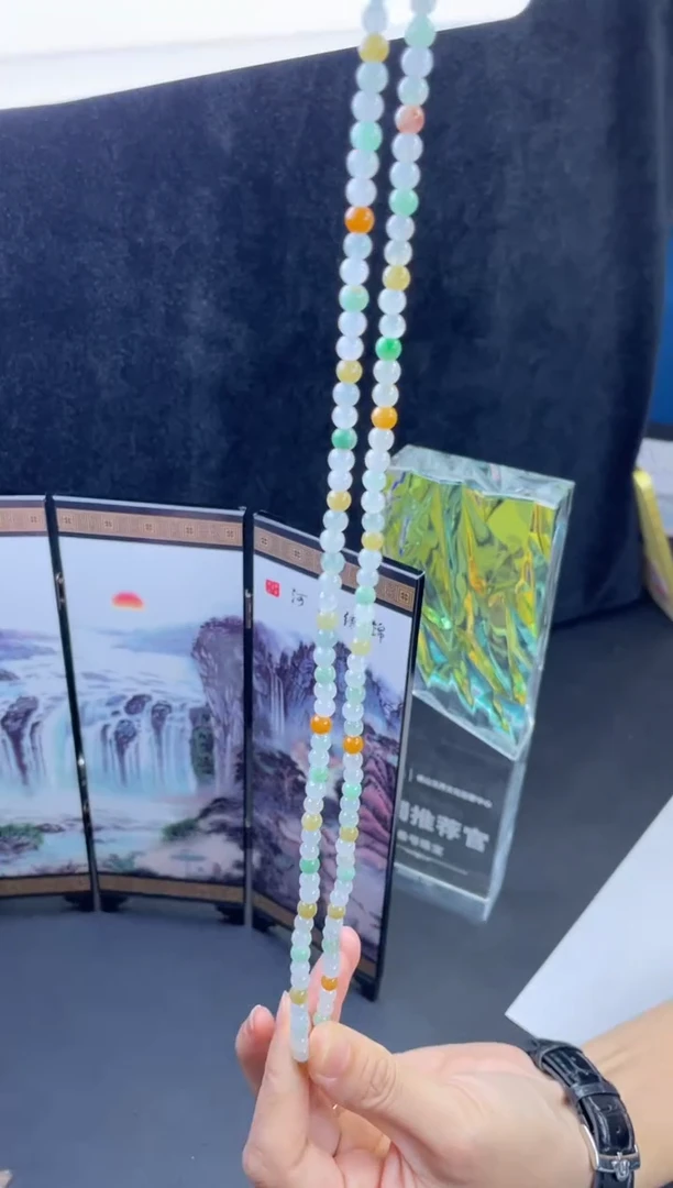 颈饰未镶嵌翡翠珠链多样性发一GDH2404A344-302