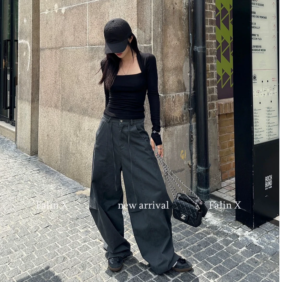 2025早秋新款时尚套装气质显瘦洋气休闲百搭性感辣妹外穿上衣长裤