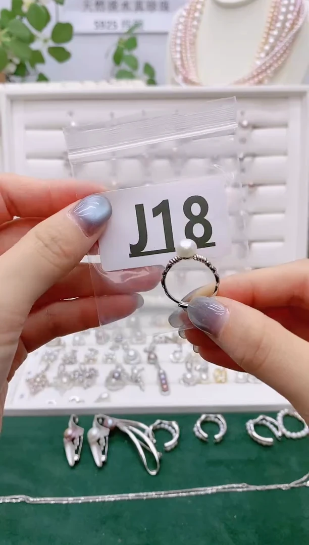 银S925镶嵌无淡水珍珠q*nJ18