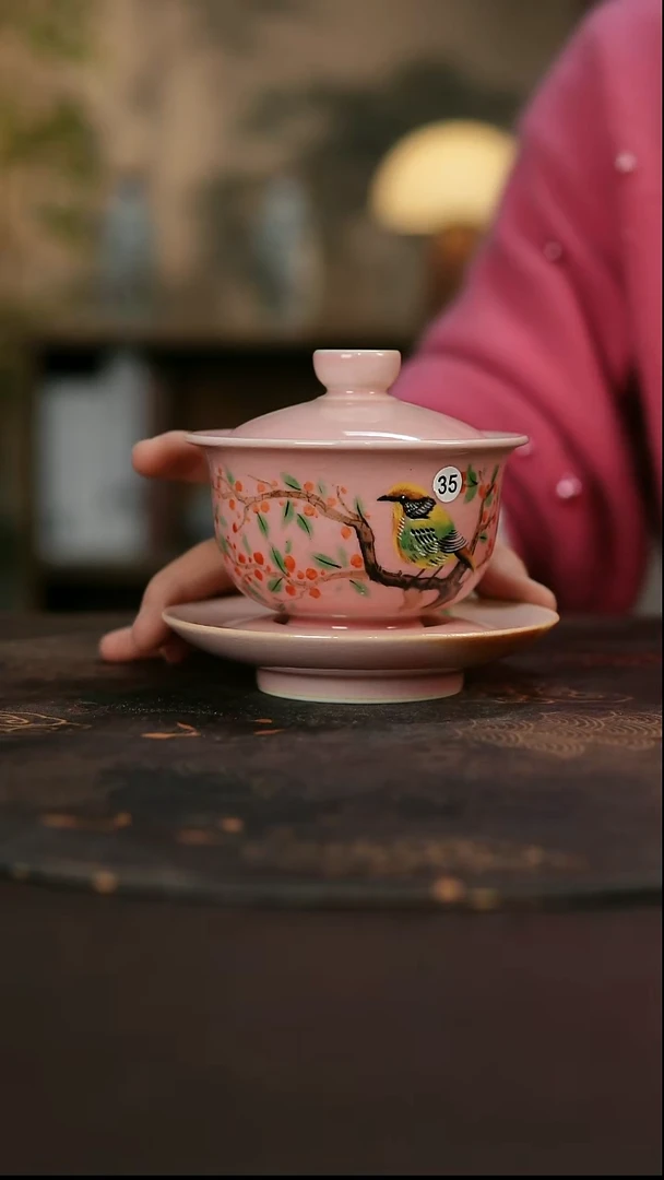 景德镇陶瓷杯碗柴烧多人