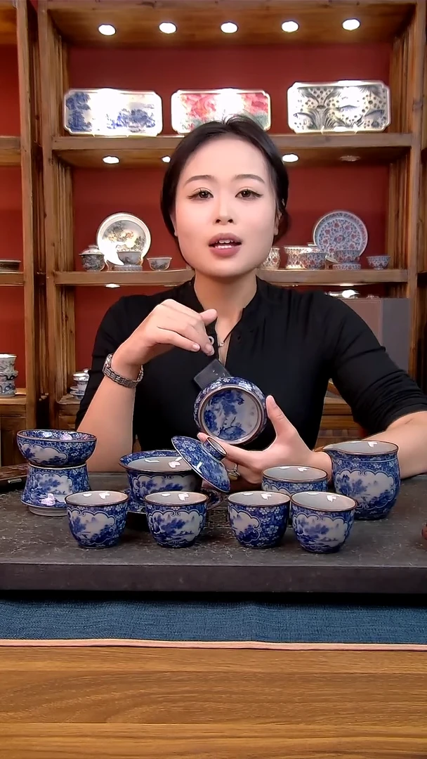 简装家用款9件套 老陶泥开片纹陶瓷茶具