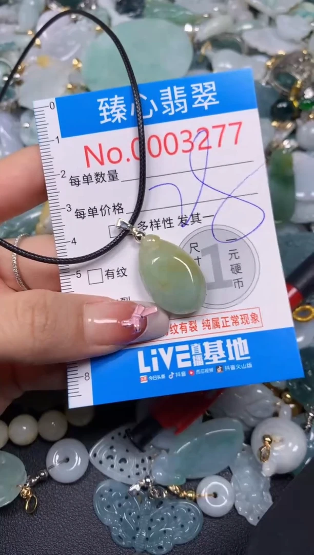 【闪购商品】翡翠颈饰未镶嵌含绳0003277