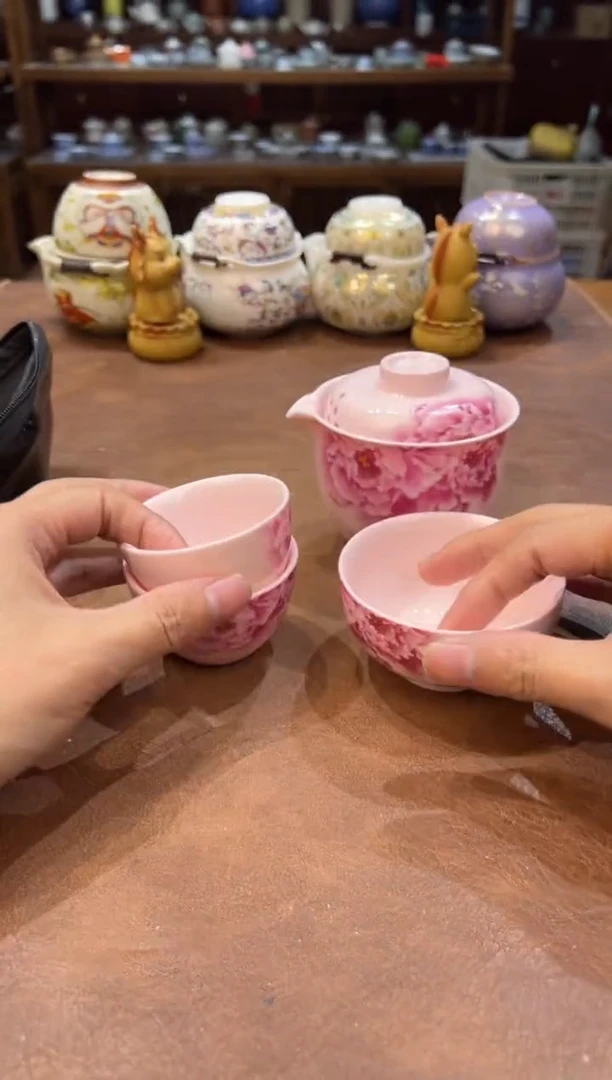 真的很便宜会开片的旅行茶具