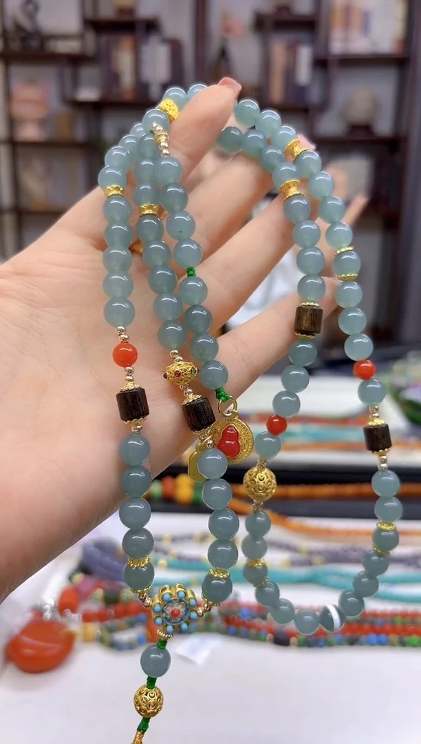 【闪购商品】翡翠毛衣链未镶嵌M651