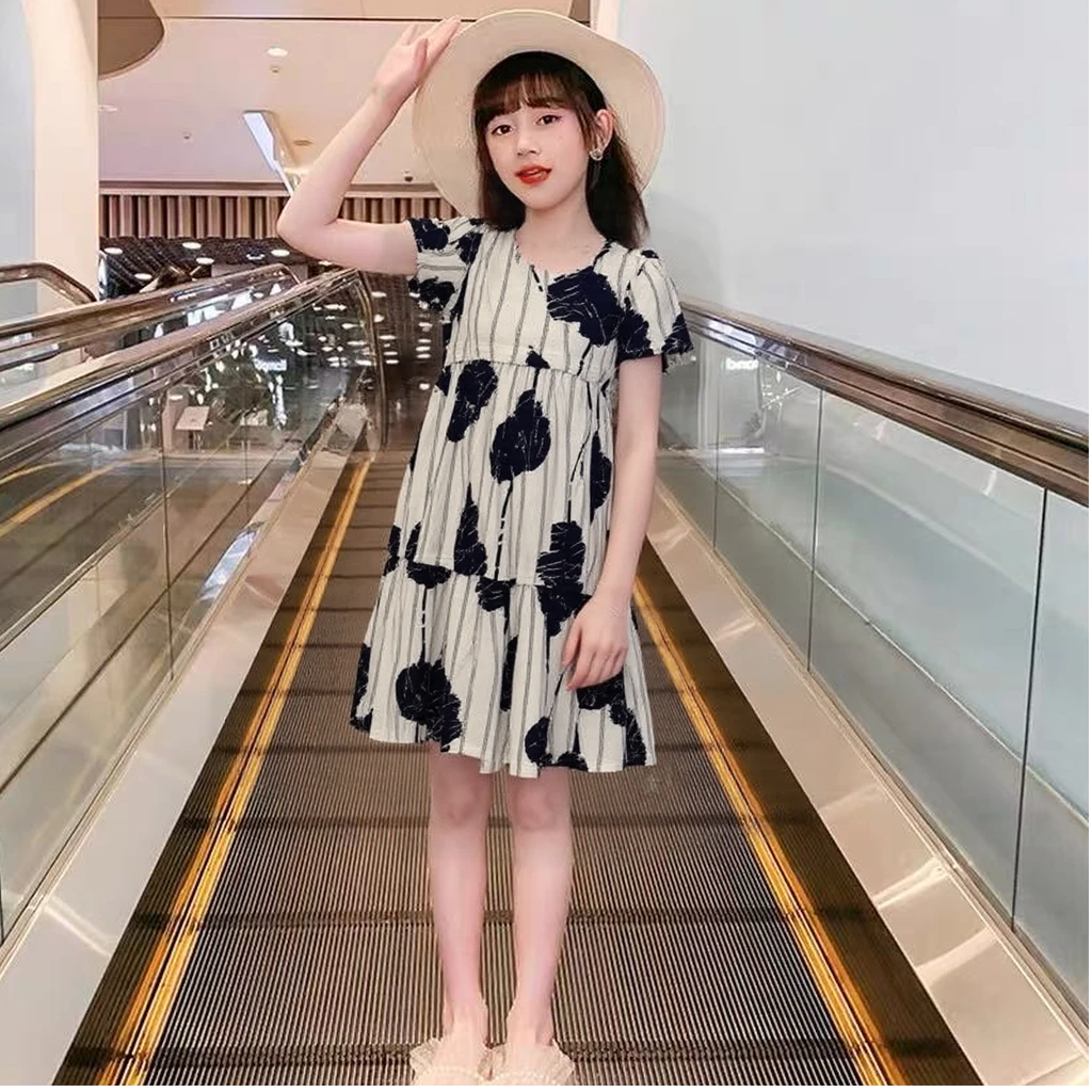 05728高端专享厚里夏款款韩版荷叶花连衣裙黑色