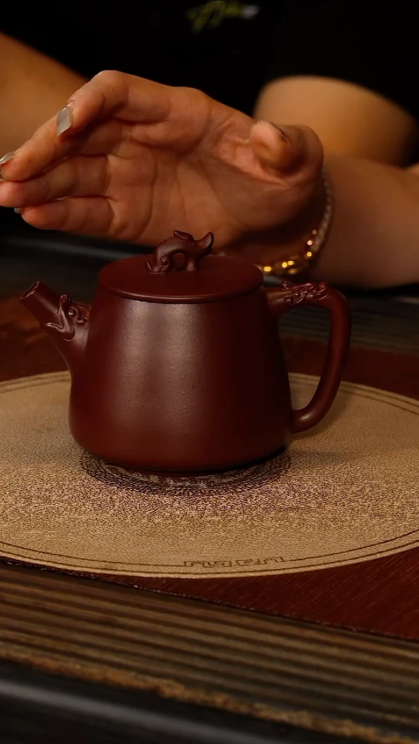 茶壶紫砂宜兴紫砂LHQ 紫泥 高瓢