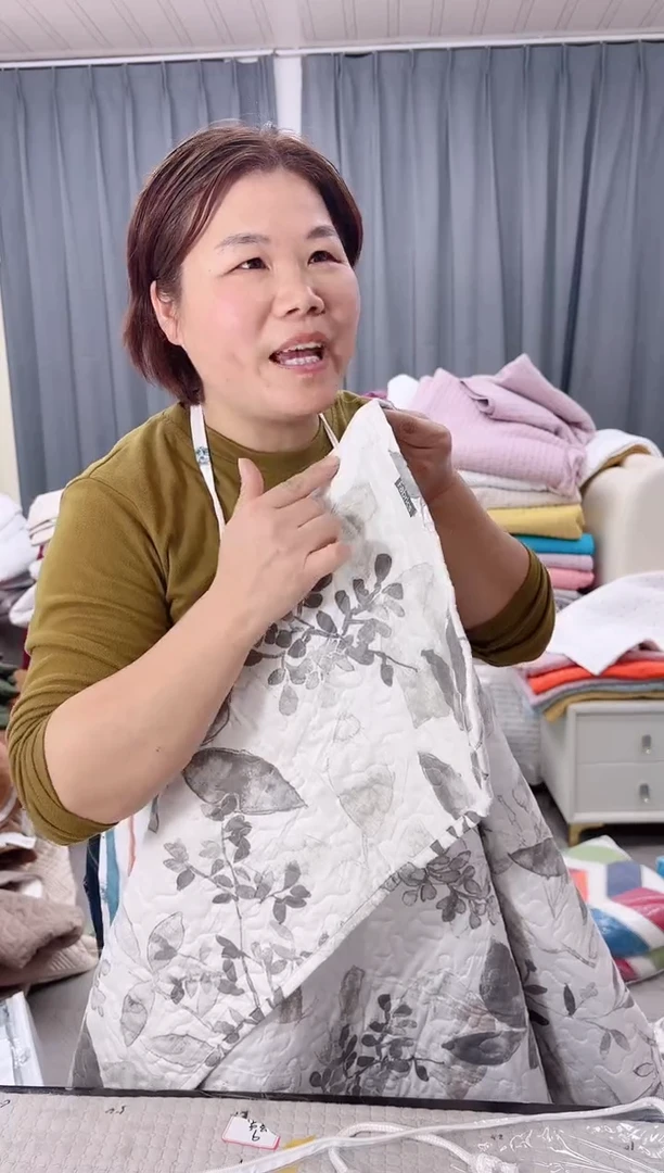 棉白底灰色欧花2.3*2.5