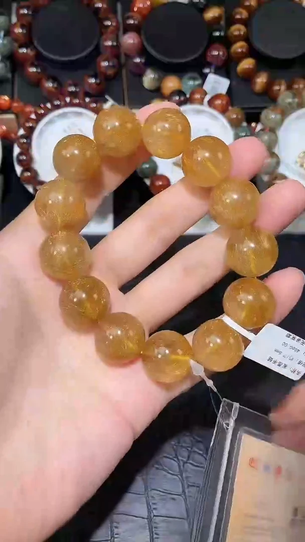 未镶嵌手链水晶金发晶单圈手链A17