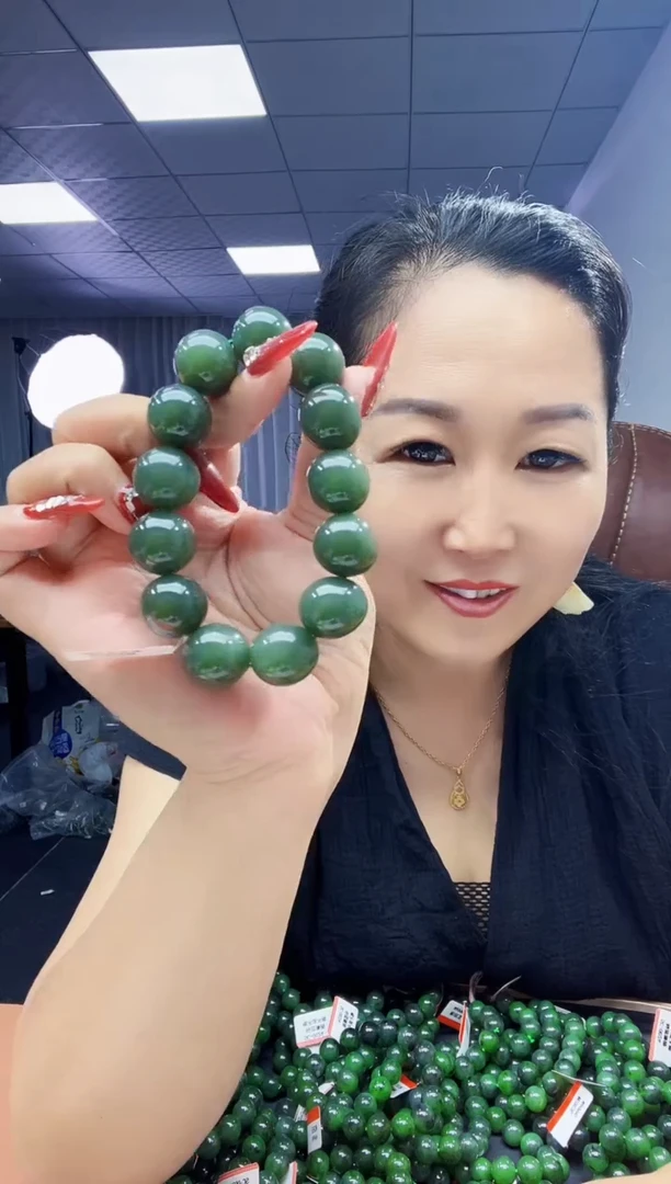 手串未镶嵌和田玉纯天然和田玉新疆且末蓝湖水蓝18