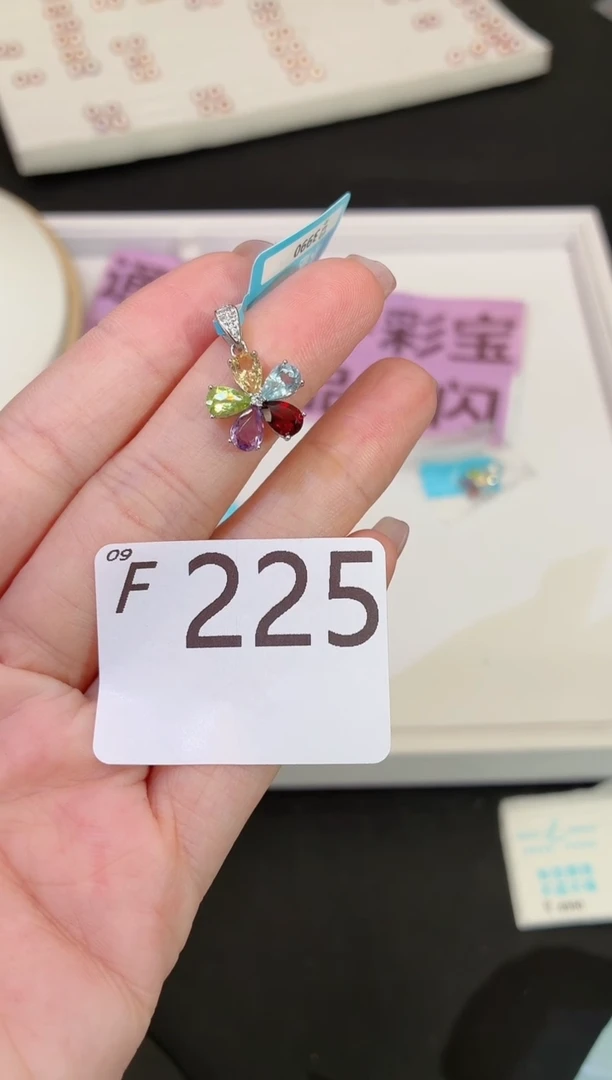 银S925镶嵌珠宝奇石橄榄石多样性发一F225