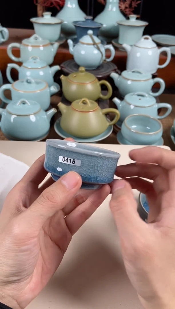 【闪购商品】其他415号瑕扳指杯仿北宋天蓝