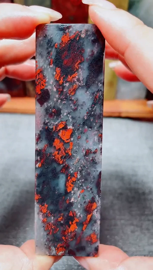 玉桂林鸡血玉素章12