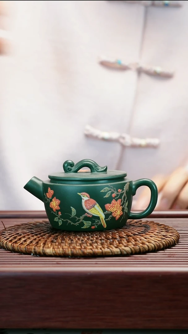 茶壶紫砂原矿绿泥  汉瓦壶   150cc