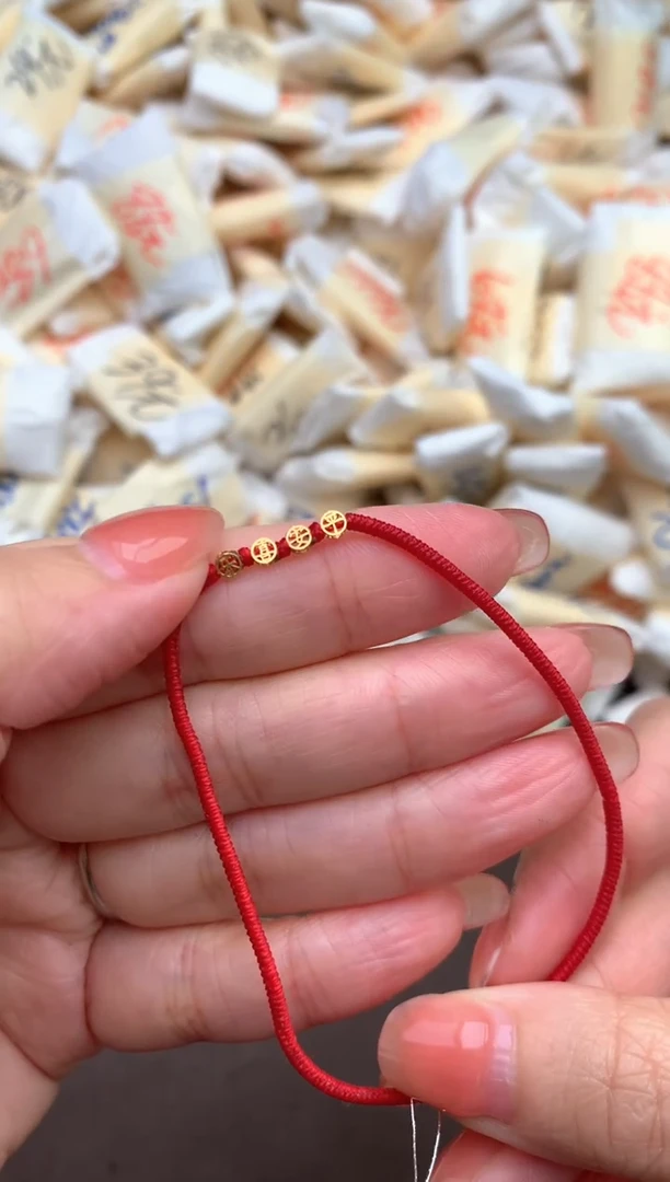 【闪购商品】翡翠手绳18K金镶嵌10-20圈口自行备注
