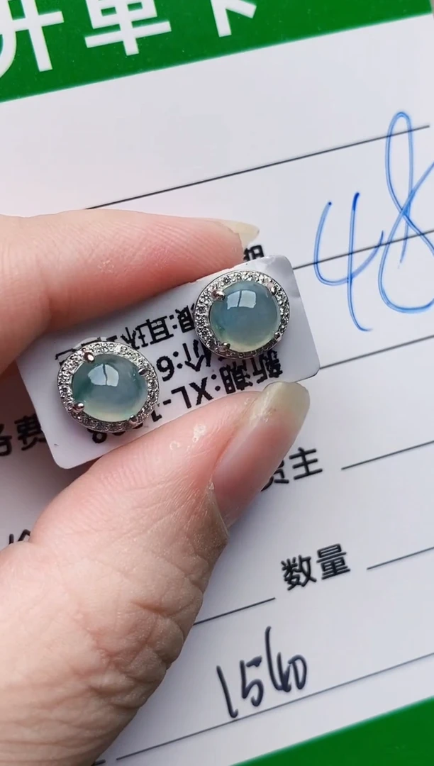 颈饰银S925镶嵌翡翠1540