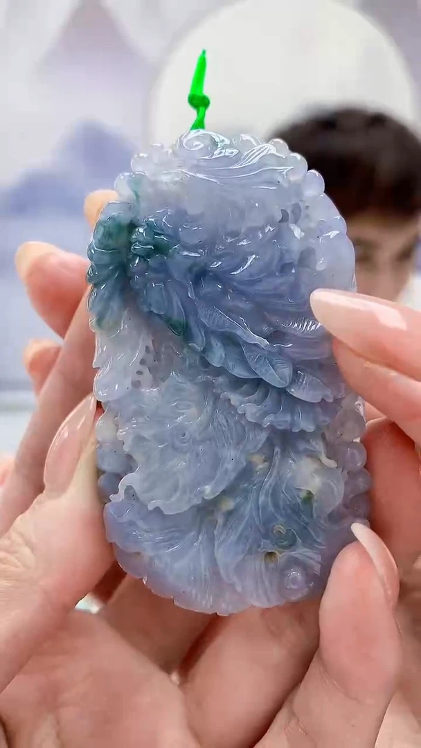 未镶嵌定制翡翠4868MM-毛货挂件82