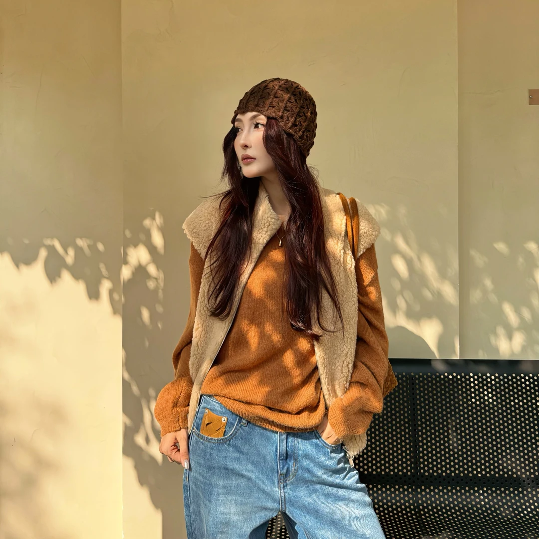 Moprobably李予诺「拿铁榛果」“100绵羊毛”气质马甲外套L5481012