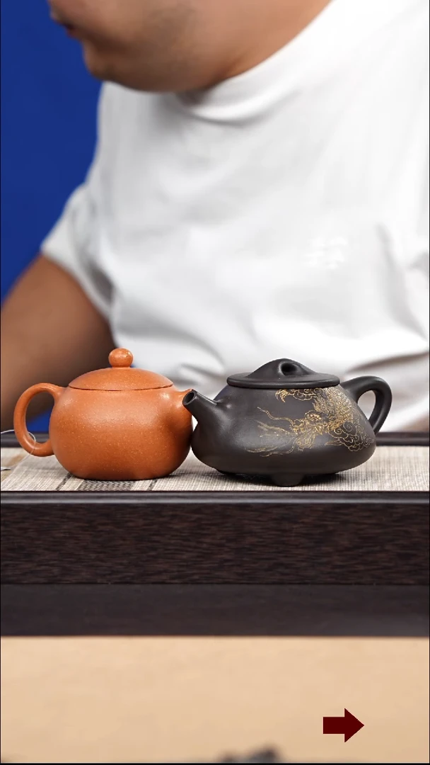 茶壶紫砂捂灰景舟石瓢+LCC金砂段西施