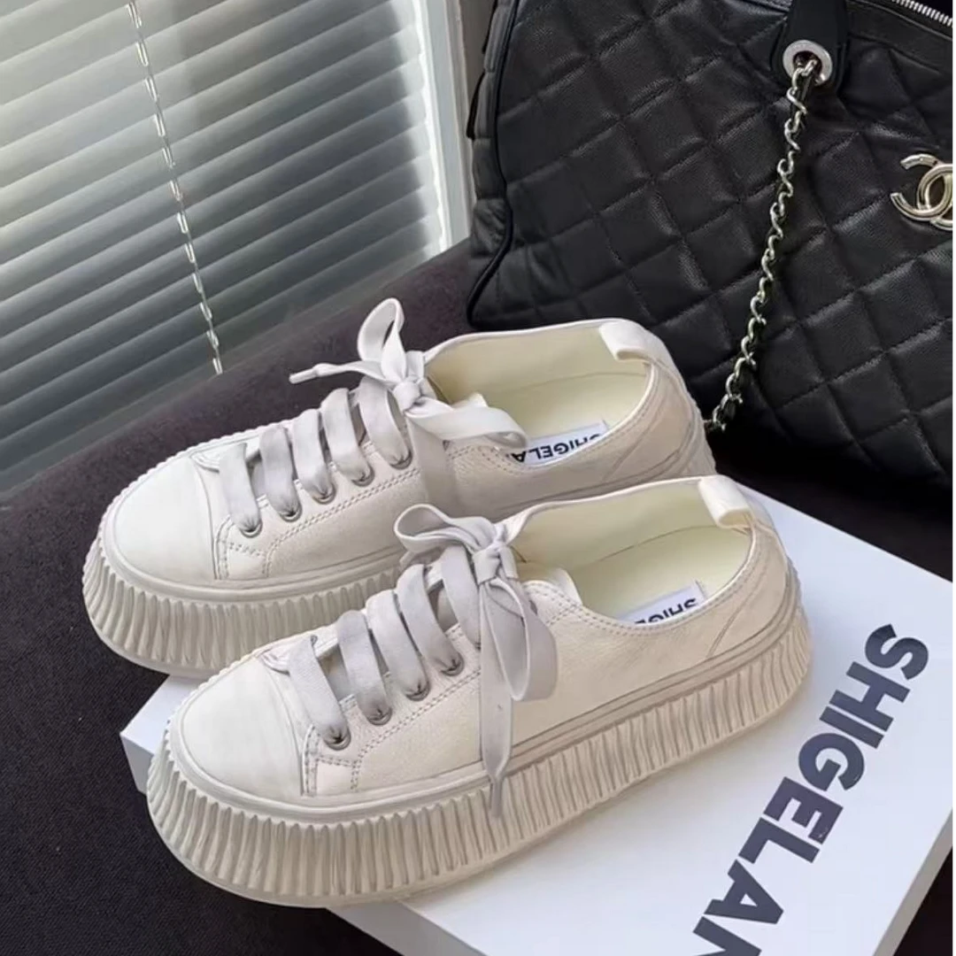 诗歌兰女鞋时尚百搭厚底增高饼干鞋休闲运动板鞋