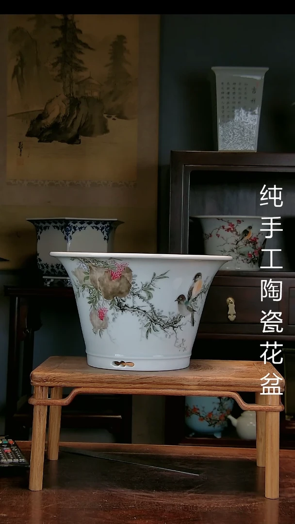 景德镇陶瓷手工花盆1