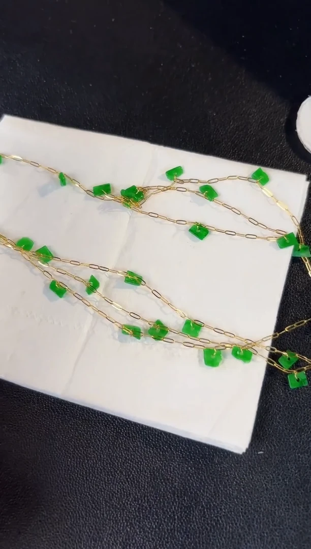 【闪购商品】翡翠颈饰18K金镶嵌缅料A货/支持复检/一件