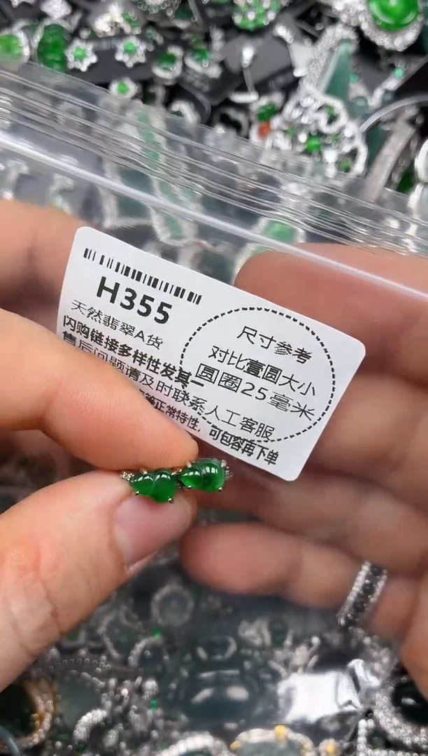 颈饰未镶嵌翡翠H355耳扣