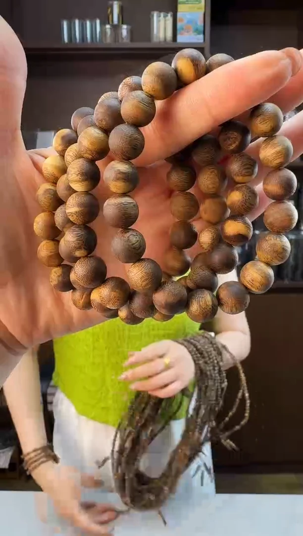 手串沉香1.1白奇圆珠单圈多样性发一