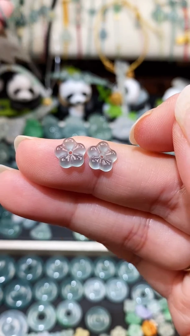 散珠翡翠小花裸石