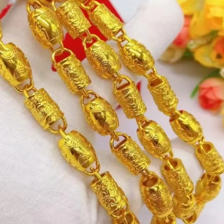 合金项链 新款【福字桶珠项链】男款 大气 经典 时尚 百搭 精美霸气