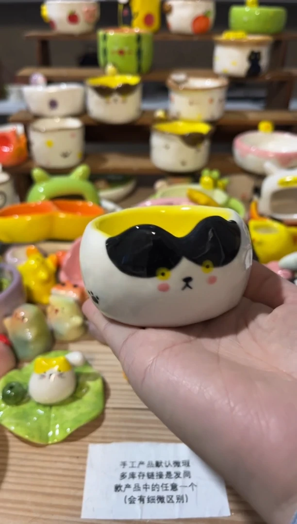 60手绘釉下彩微瑕陶瓷