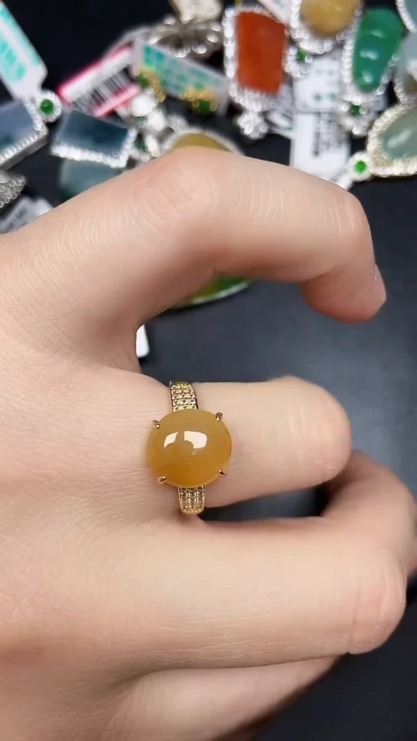 银S925镶嵌戒指翡翠2030