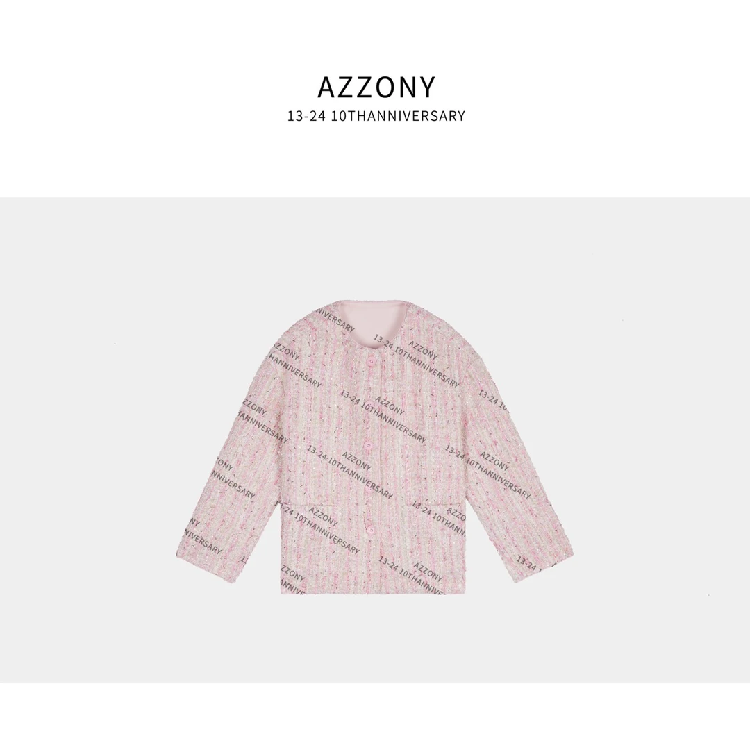 AZ-XJ 编织粉小香外套 2025NEW春款 CT1151